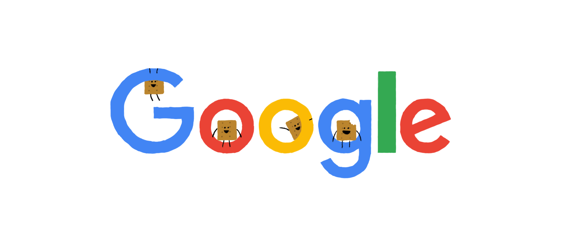 Graham Crackers playing around on the Google logo.