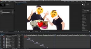 After Effects Interface; displays my Perspective piece project