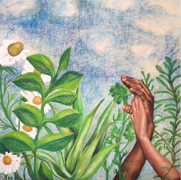 Mixed Media on cloth, for Juana Briones Exhibit