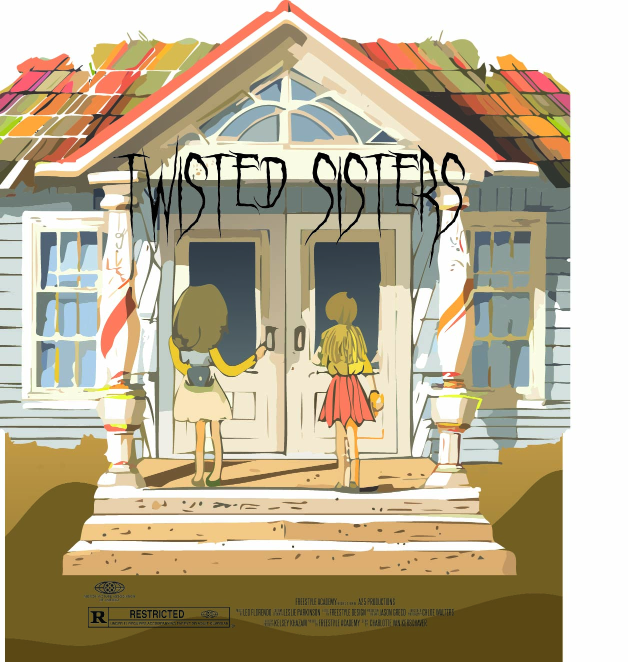 Twisted Sisters : AI Movie Poster by Kelsey Khazam