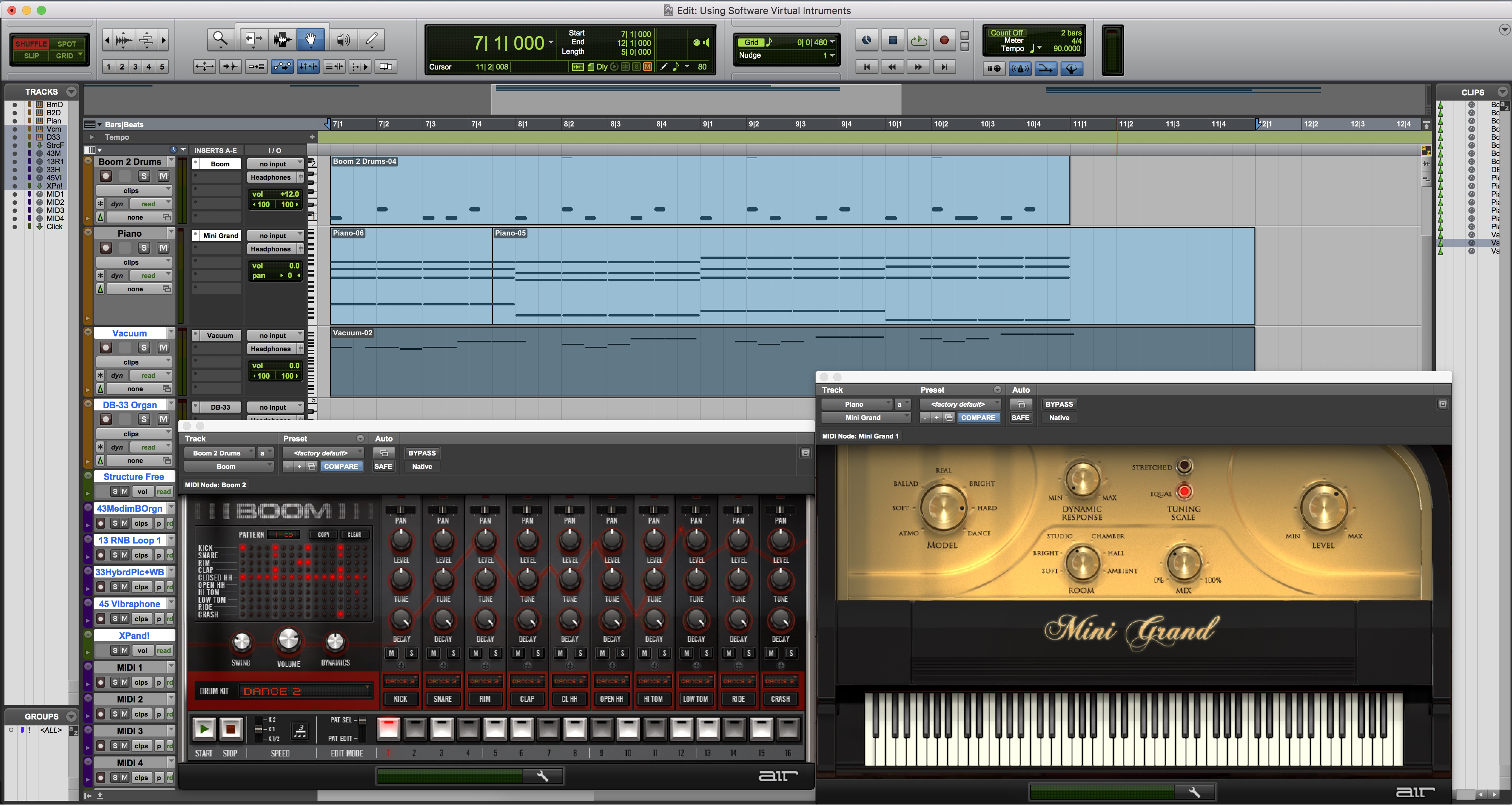 An image showing the pro tools interface