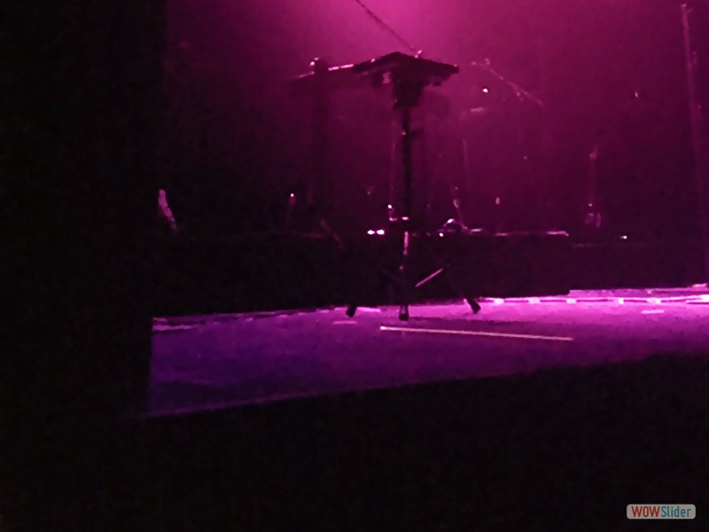 Microphone on the stage of the EDEN concert