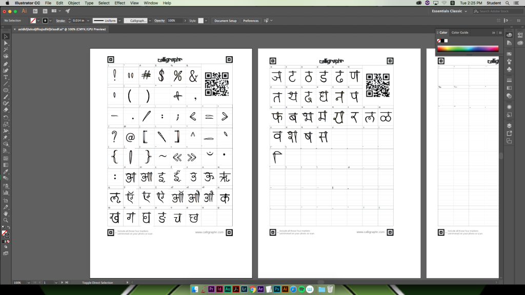 Illustrator template with most of the characters in