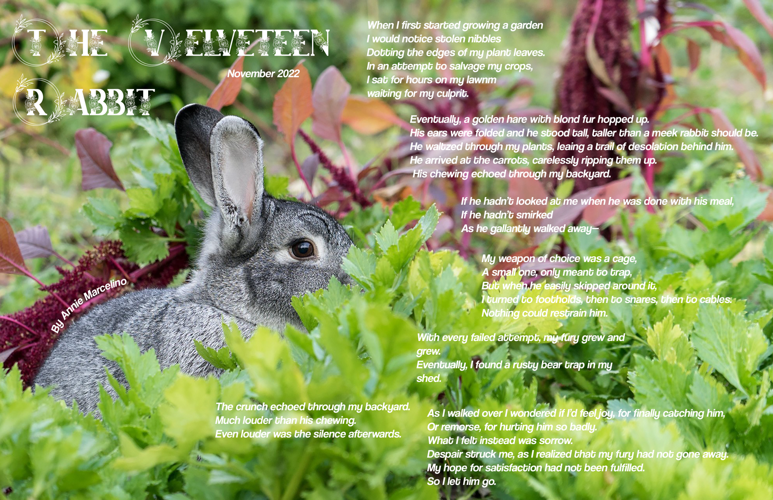 Poem by Annie Marcelino The Velveteen Rabbit