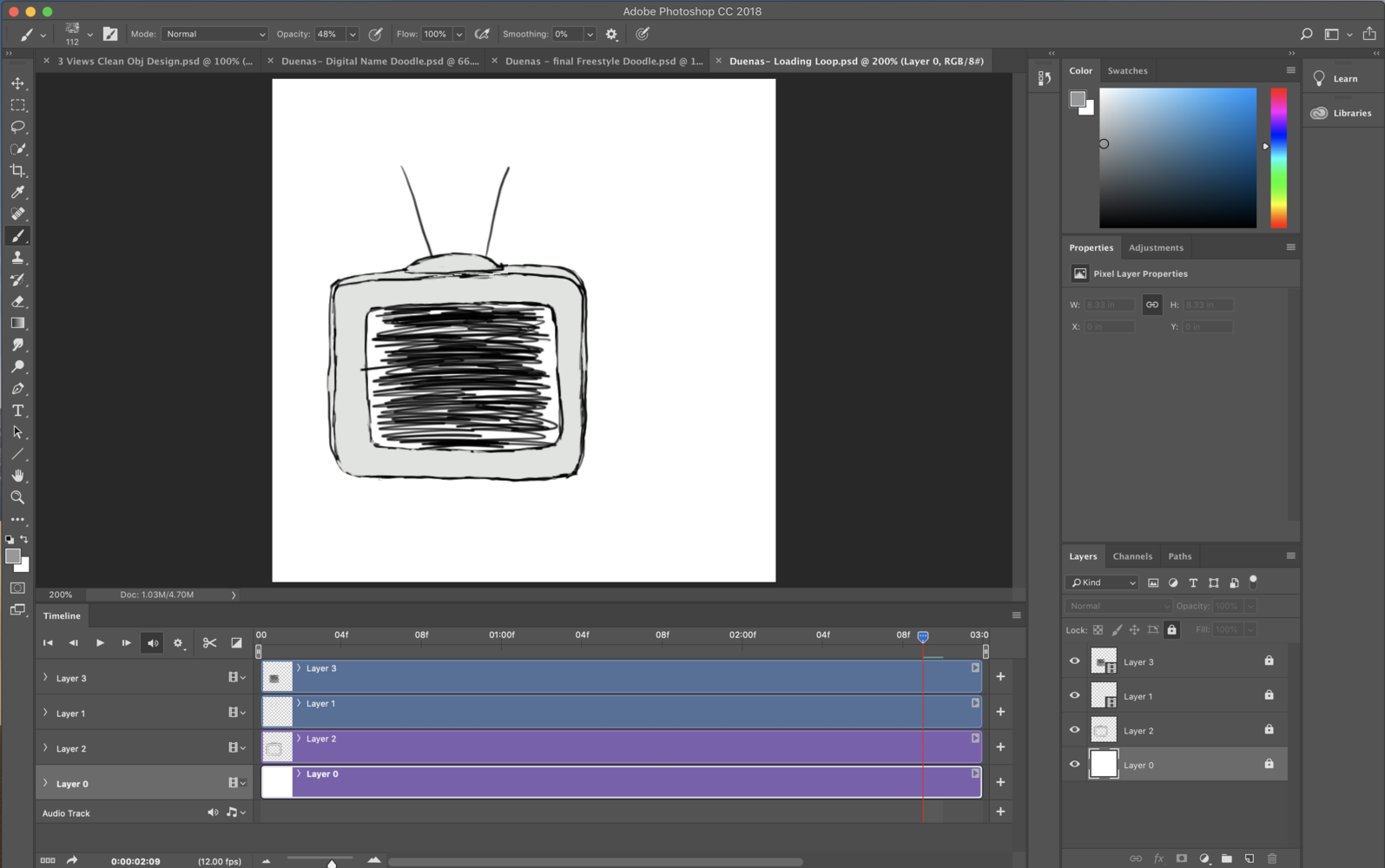 The loading loop in the Photoshop interface