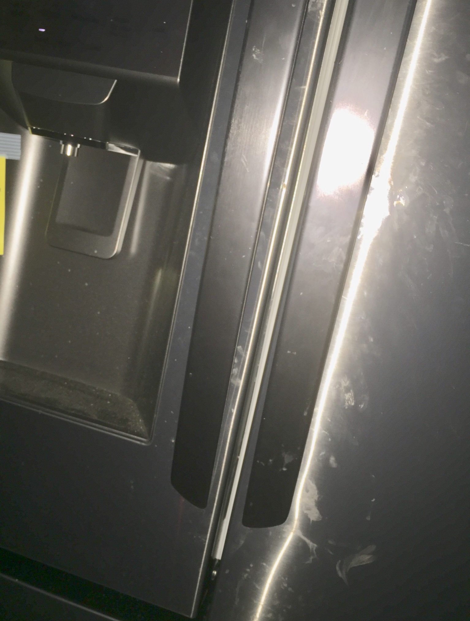 An image of a steely refrigerator