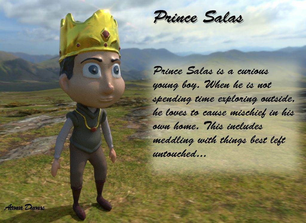 An image of my character, who is a little boy prince