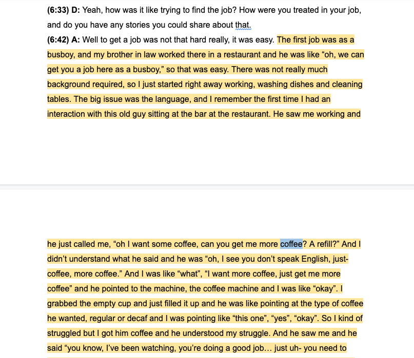 This is the screenshot in google docs.