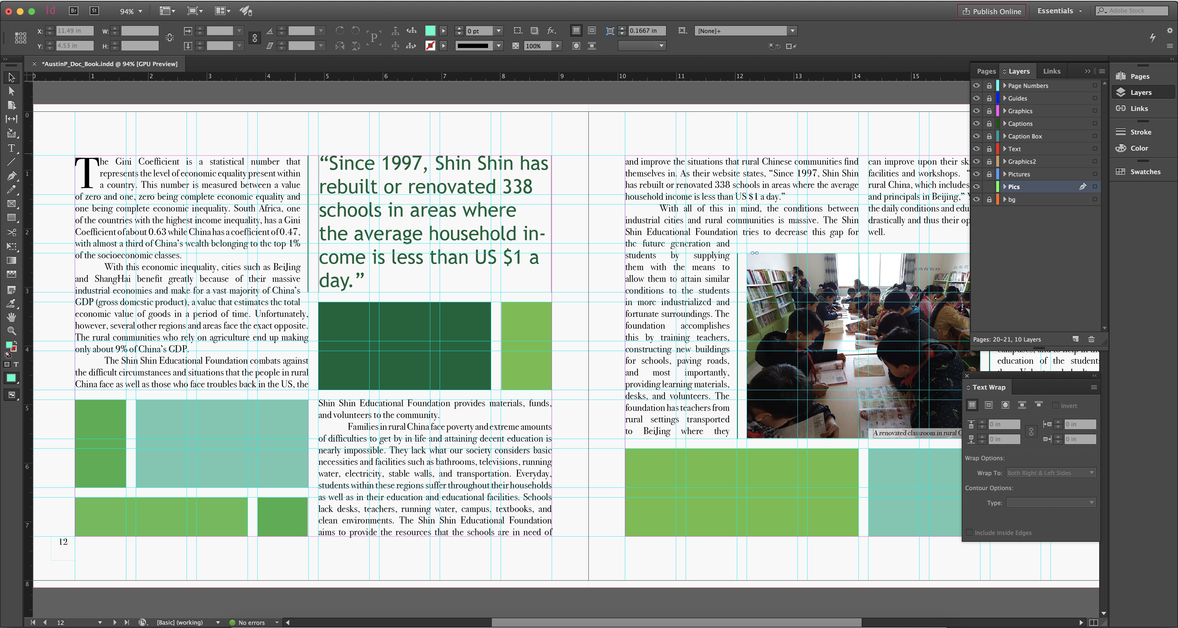Screen Shot of My InDesign Workspace