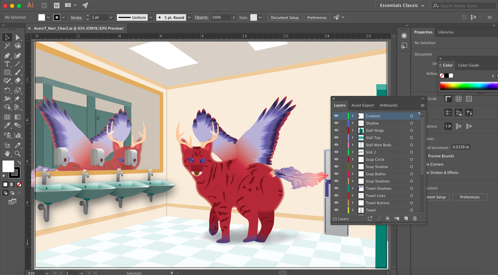 screenshot of adobe illustrator workspace