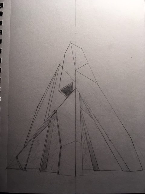 3-point perspective sketch of my building
