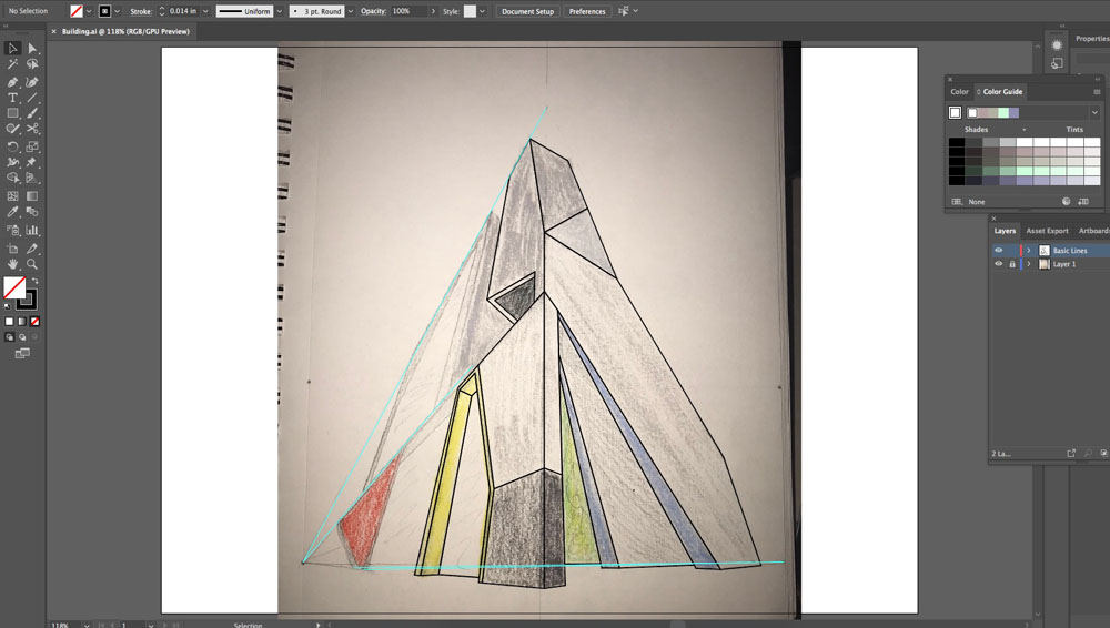 Tracing my sketch in Adobe Illustrator 