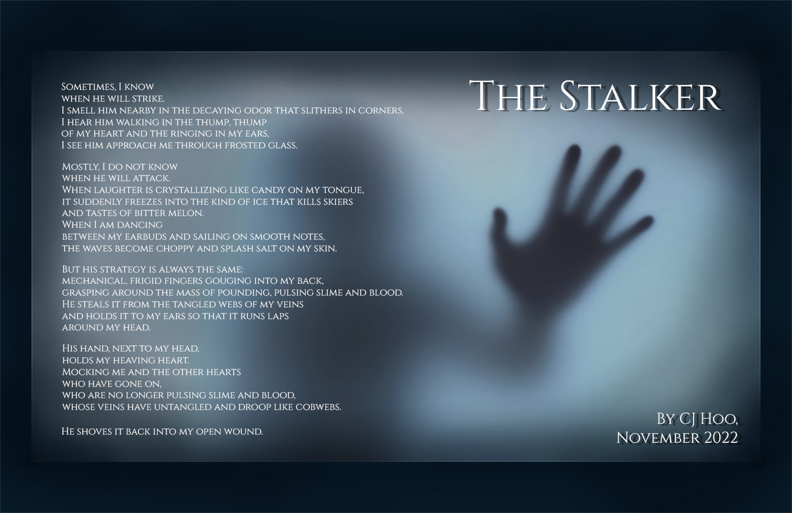 Poem by CJ Hoo The Stalker