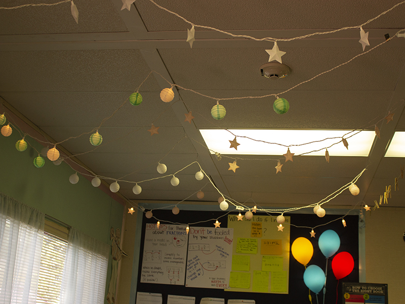 Inside Axley's classroom: fairy lights 