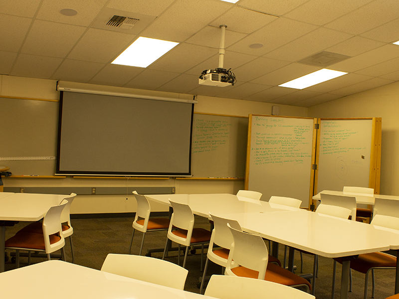 Inside iLearn classroom: projector 