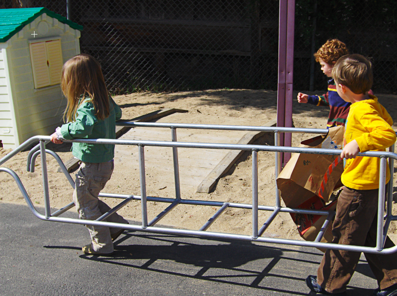 annika remy and ryan playing with a ladder