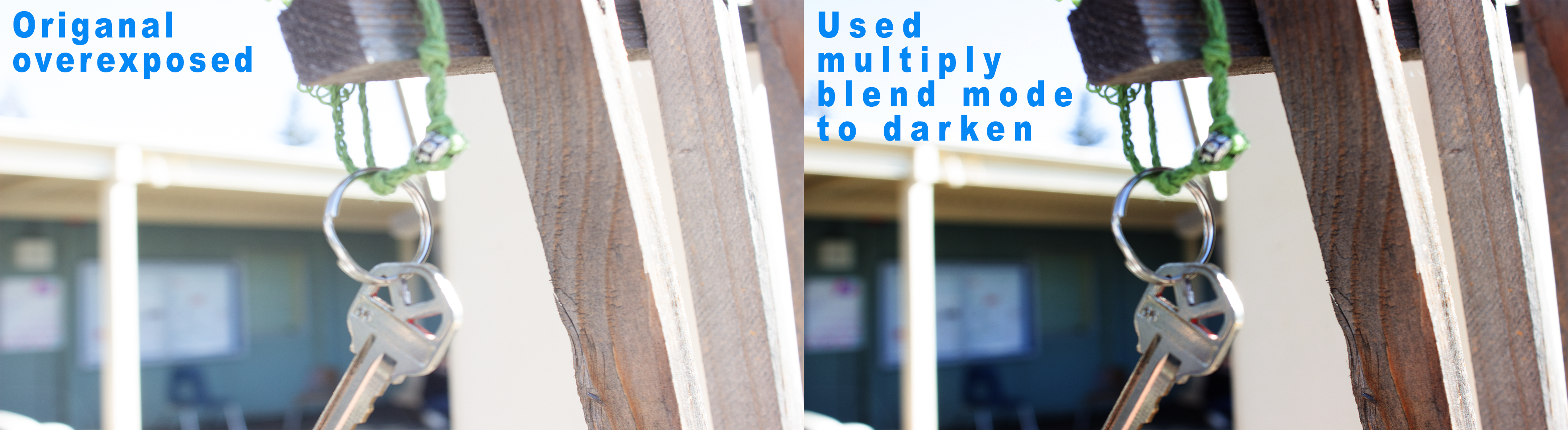 Used multiply blend modes to darken the image