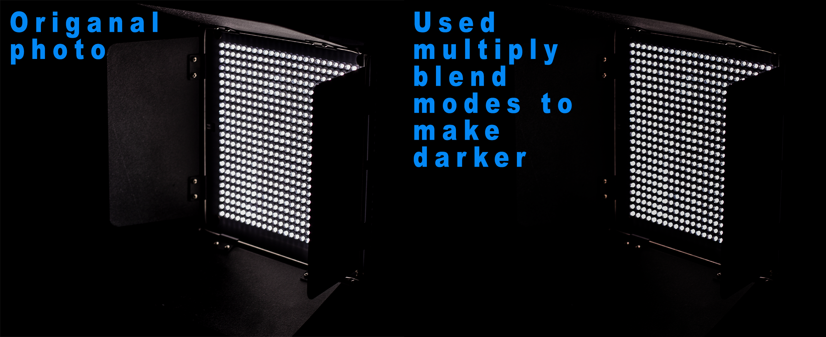 used multiply blend modes to make the image darker 2