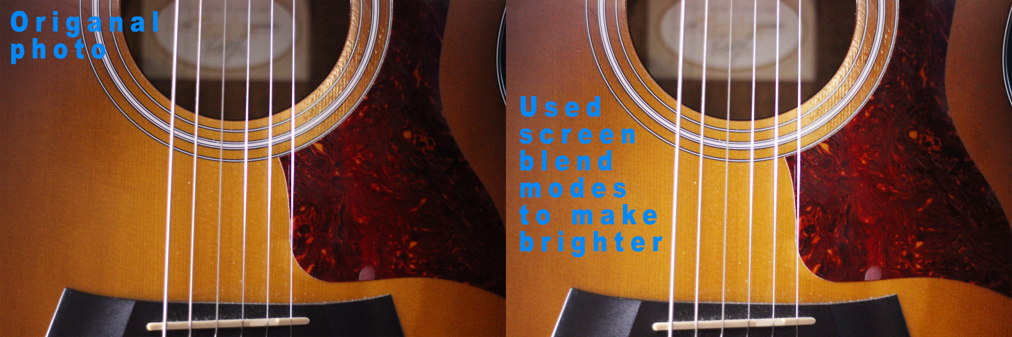 used screen blend modes to make the image brighter 2