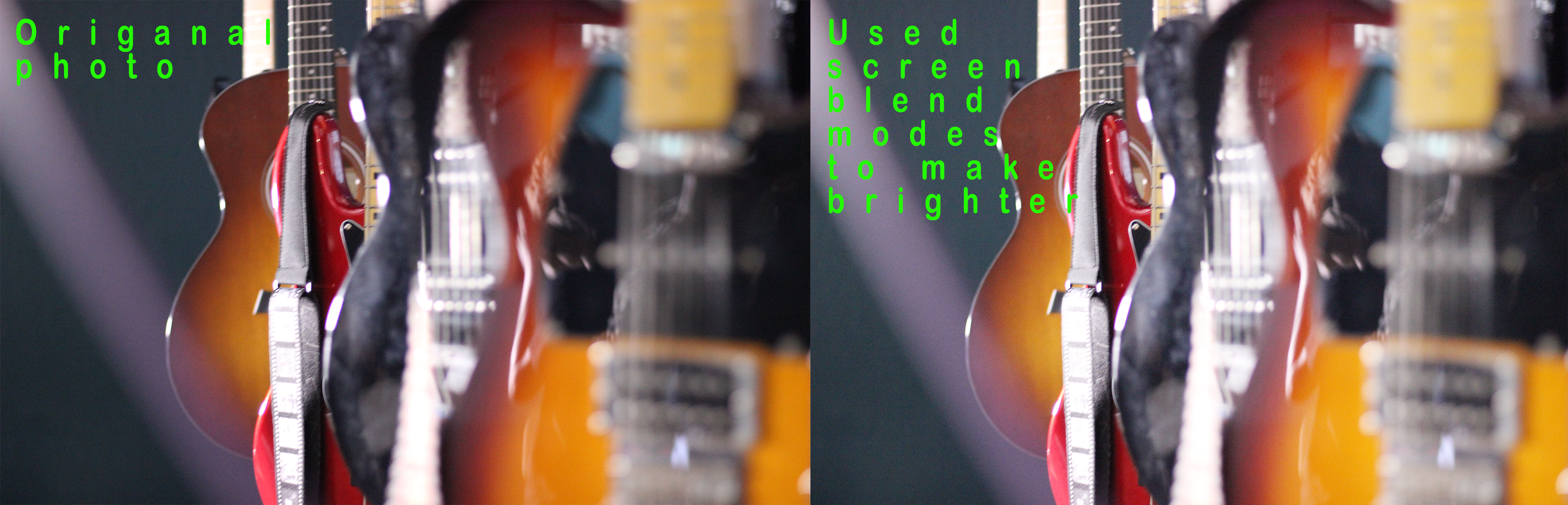 used screen blend modes to make the image brighter