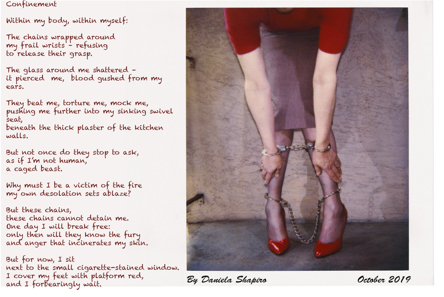 Poem by Daniela Shapiro: Confinemet