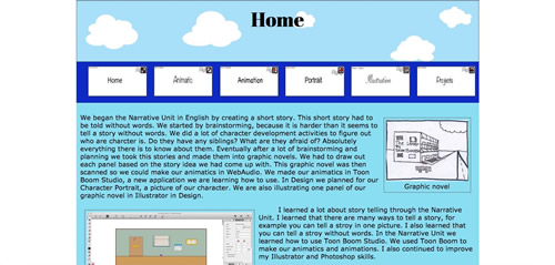 Picture of my narrative 1 website