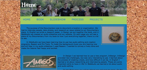 picture of my documentary website