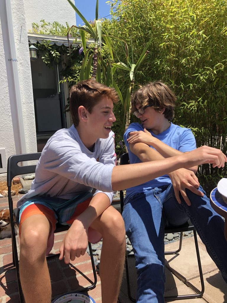 This photo shows two of my friends talking and laughing with each other using the Rule of Thirds