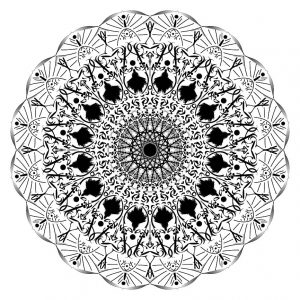 A mandala with 16 identical slices.