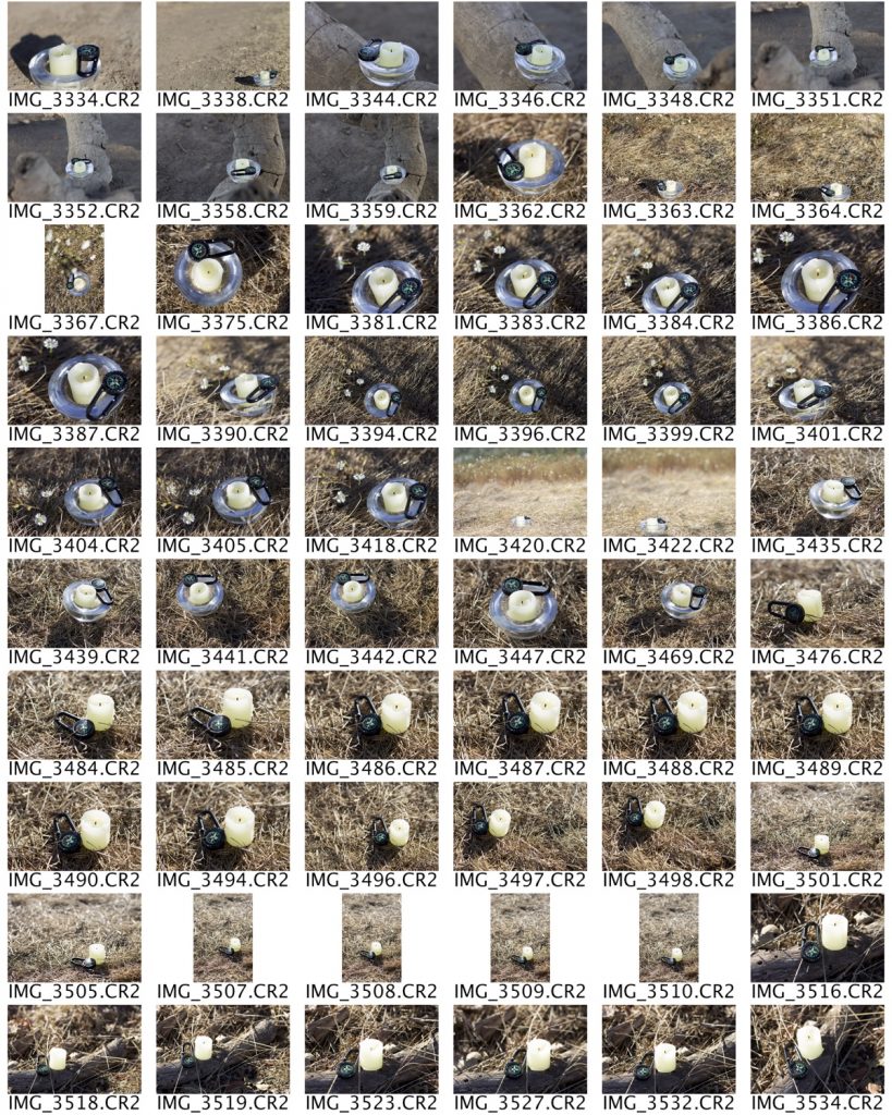 This is the narrowed down 60 picture contact sheet for the project