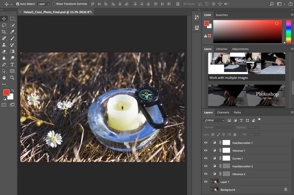 This is the Photoshop interface for my concept photo