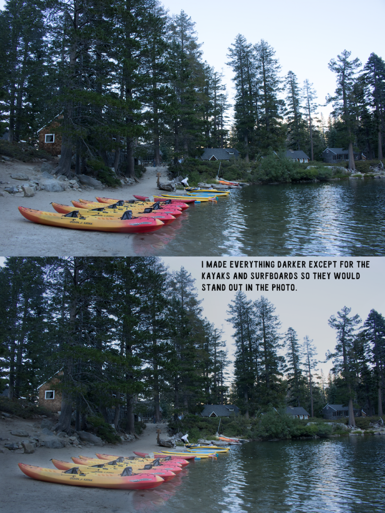 overlay and brush blend mode photo of Angora Lakes