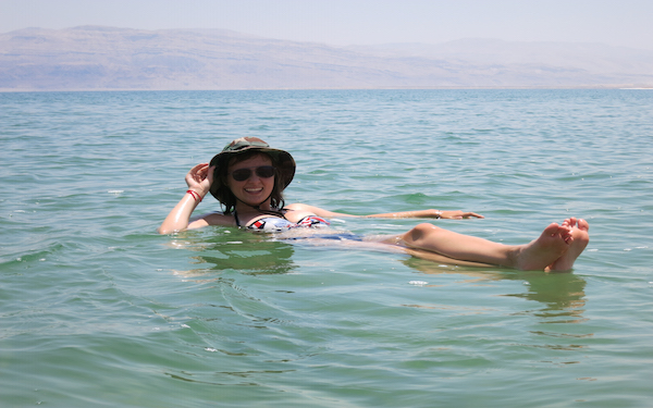 Floating in Dead Sea
