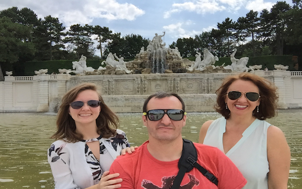 Neptune fountain in gardens of Schonbrunn Palace 