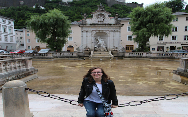 Neptune Fountain In Salzburg