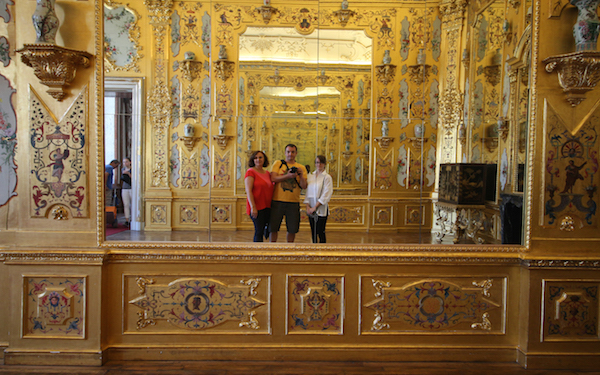 Inside golden room of a palace