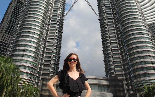 In front of the Petronas Towers