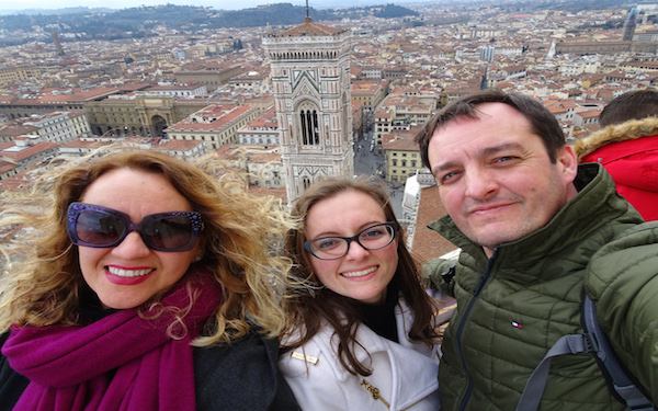 At the top of the Florence Cathedral