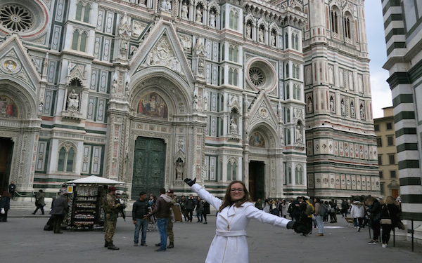 In front of the Florence Cathedral