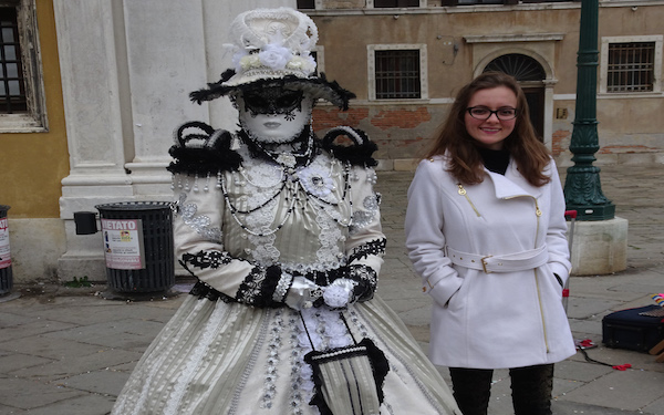 With beautiful carnival Venetian