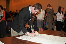 Me signing the constitution