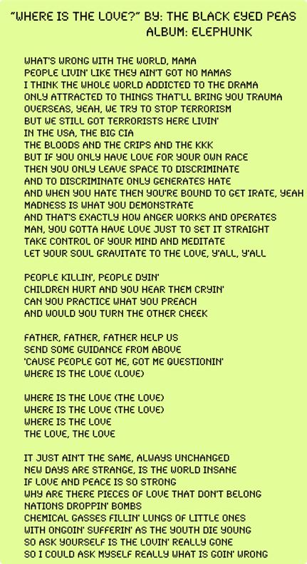 song lyrics