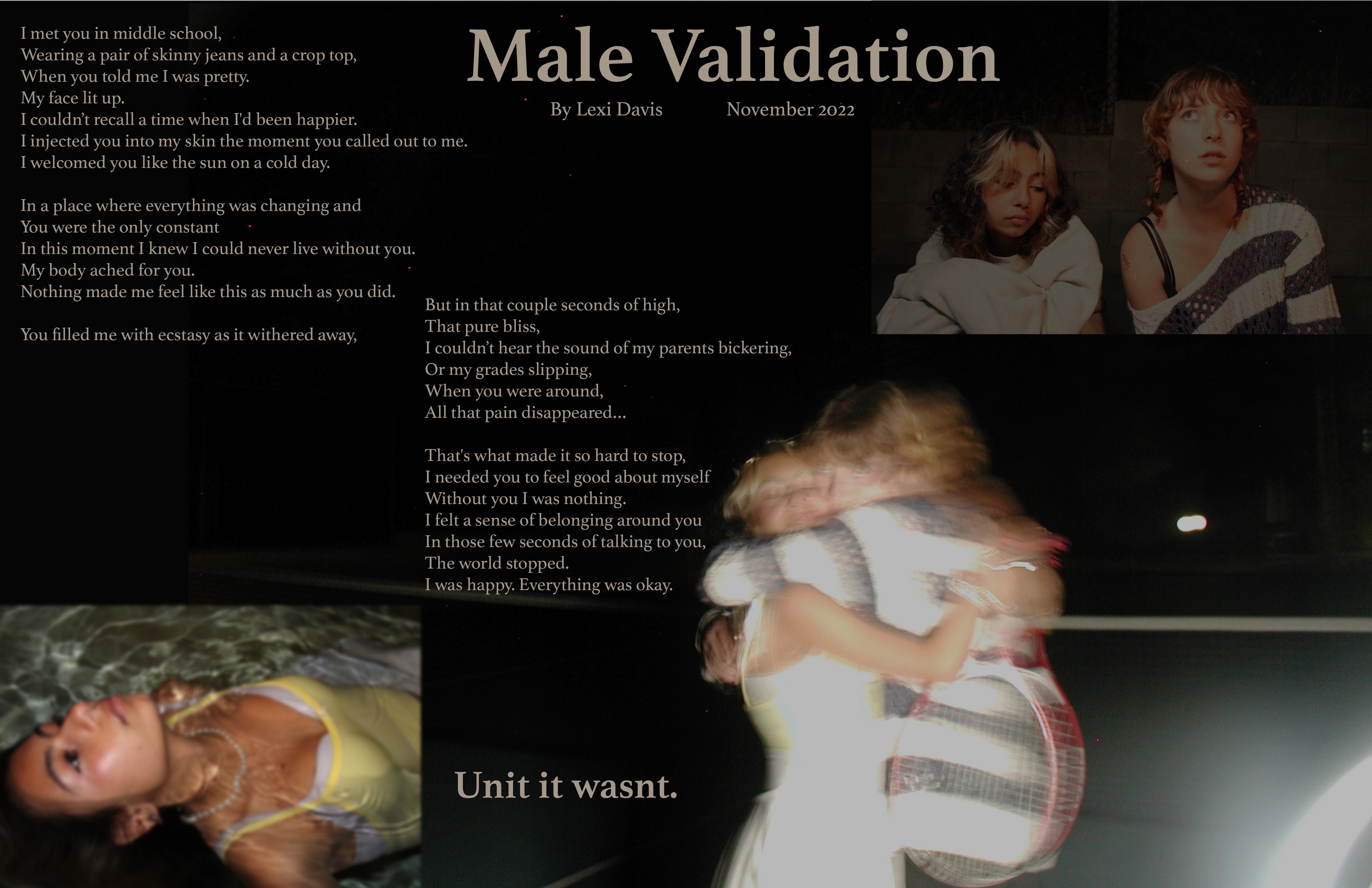 Poem by Lexi Davis Male Validation