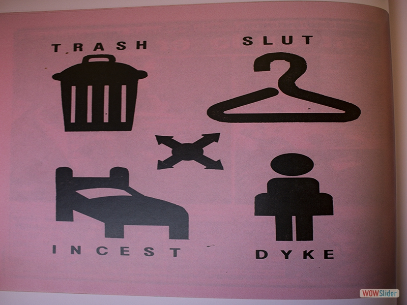 Photo of a zine with the words 
