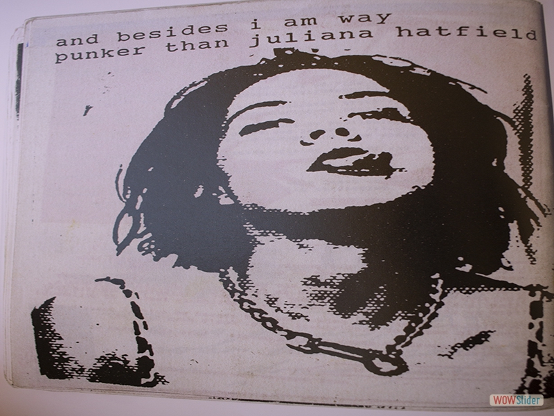 Photo of Kathleen Hanna with the words 