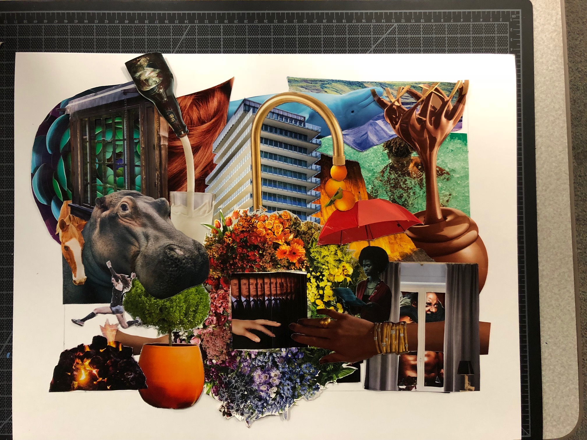 This image shows the second stage of my collage.