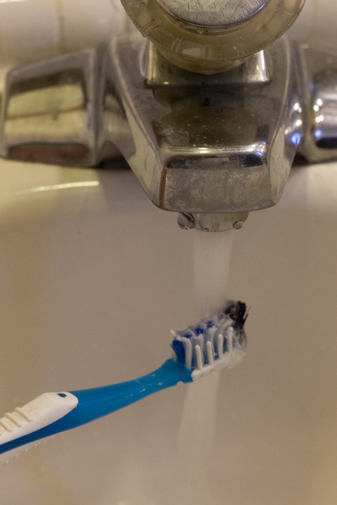 This is a picture of one of my habits. When I think of habits, brushing my teeth is an essential one. 