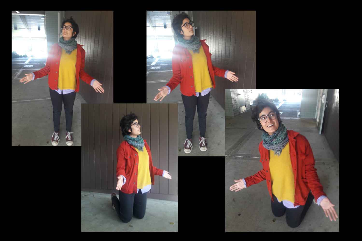 Examples poses I used as a reference while illustrating my character