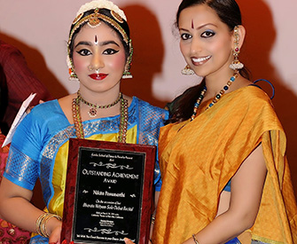 Image of Nikita and Ashwini after her Arangetram.