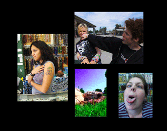 A collage of goofy pictures